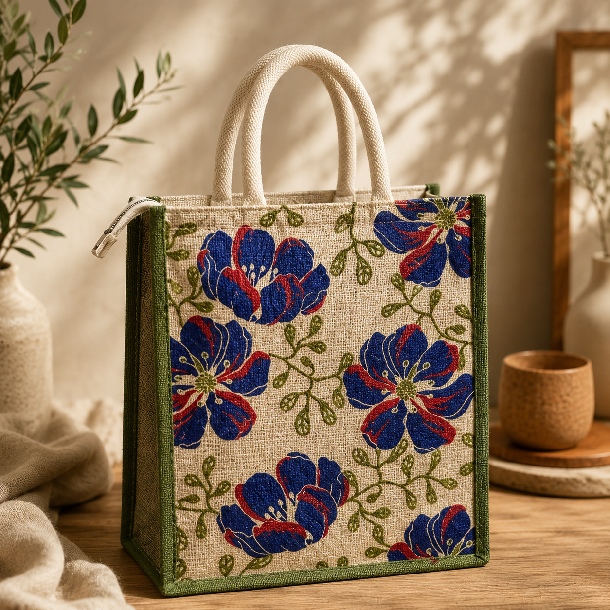 Custom Printed Jute Shopping Bags - Image 2